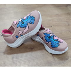 Tênis Calce Fácil Meninas Temático Lilo Stitch e Angel Nude