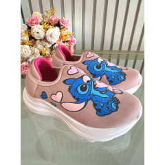 Tênis Calce Fácil Meninas Temático Lilo Stitch e Angel Nude