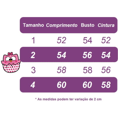 Vestido Infantil Azul Bebê Bubu e as Corujinhas Festas Luxo