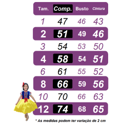 Vestido Infantil Azul Branca de Neve C/ Busto Nervura Strass