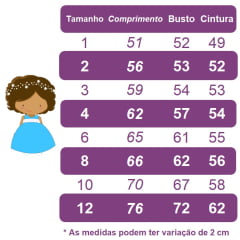 Vestido Infantil Azul Jardim das Borboletas Cinto de Pérolas