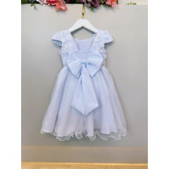 Vestido Infantil Branco C/ Renda Apliques Daminha Festas