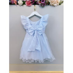 Vestido Infantil Branco C/ Strass Luxo Daminhas Festas