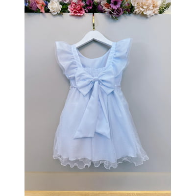 Vestido Infantil Branco C/ Strass Luxo Daminhas Festas