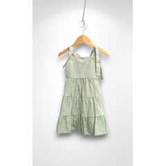 Vestido Infantil de Alça Verde Casual Festas Luxo