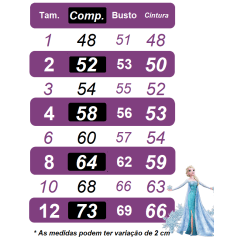 Vestido Infantil Frozen Princesas C/ Capa e Cinto de Pérolas