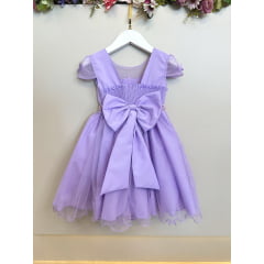 Vestido Infantil Lilás Jardim Encantado Festas Luxo