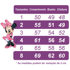 Vestido Infantil Minnie Rosa Busto Com Strass Festas