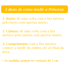 Vestido Infantil  Princesa Bela e a Fera Amarelo C/ Flores