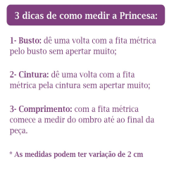 Vestido Infantil Princesa Rapunzel Com Babados e Strass