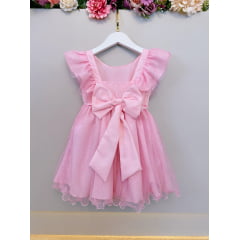 Vestido Infantil Rosa Princesa Aurora Bela Adormecida Festas