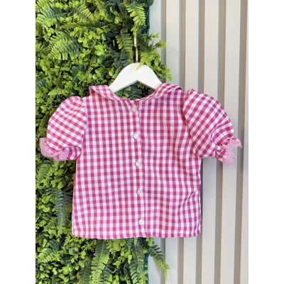 Conjunto Infantil Cropped e Salopete Fazendinha Vaquinha