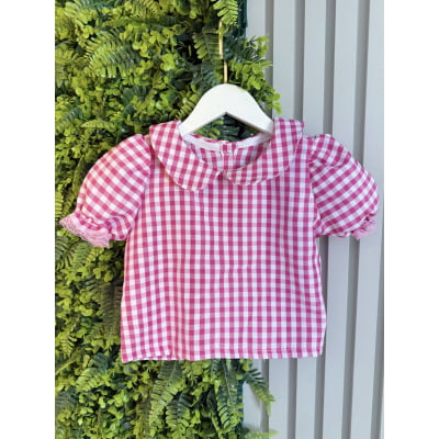 Conjunto Infantil Cropped e Salopete Fazendinha Vaquinha