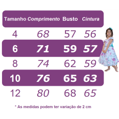 Vestido Infantil Azul Florido Pérolas e Strass Luxo