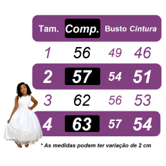 Vestido Infantil Branco Casamento Festa Com Renda Luxo
