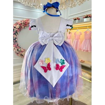 Vestido Infantil Jardim Encantado C/ Apliques Festas