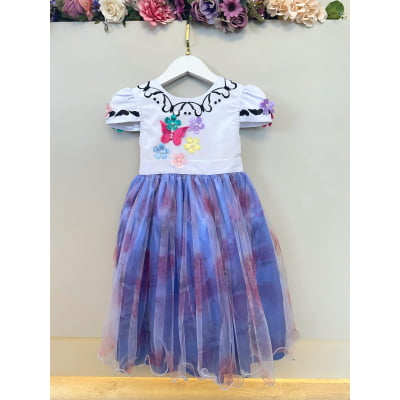 Vestido Infantil Jardim Encantado C/ Apliques Festas