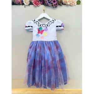 Vestido Infantil Encanto Mirabel C/ Apliques Festas