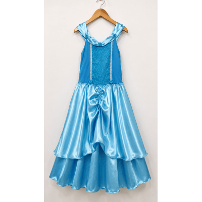 Fantasia Infantil Cinderela Azul Claro C/ brillho saia acetinada Fantasia Infantil Cinderela Azul Claro C/ brillho saia acetinada