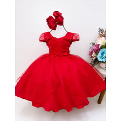 Vestido Infantil Chapeuzinho Vermelho Elena de Avalor e Capa