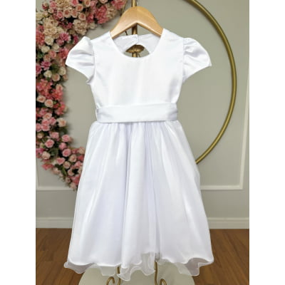 Vestido Infantil Branco Daminha Festas