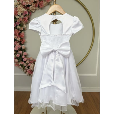 Vestido Infantil Branco Daminha Festas