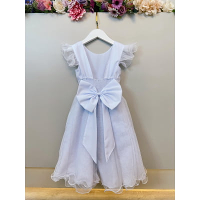 Vestido Infantil Branco Jardim das Borboletas Festas