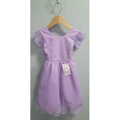 Vestido Infantil Lilás C/ Glitter Festas Daminhas Luxo Vestido Infantil Lilás C/ Glitter Festas Daminhas Luxo