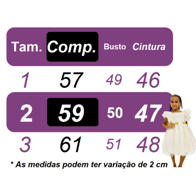 Vestido Infantil Branco Busto Nervura Apliques Daminhas