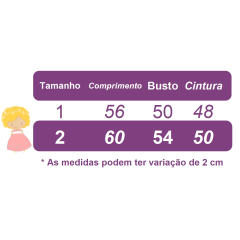 Vestido Infantil Rose Busto C/ Renda e Saia Babados Daminhas