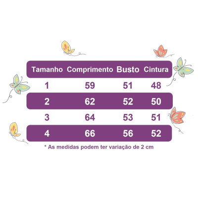 Vestido Infantil Azul C/ Renda e Aplique de Flores Borboletas