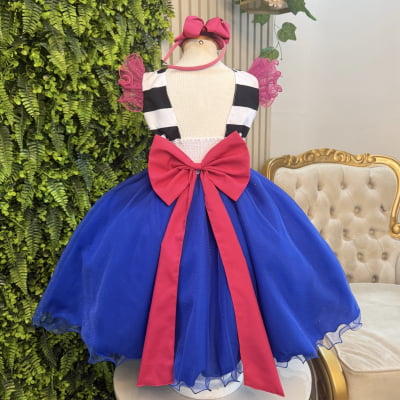 Vestido Infantil A Casa Mágica da Gabby Saia C/ Glitter Festas