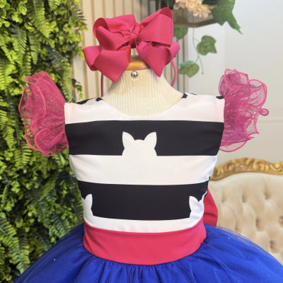 Vestido Infantil A Casa Mágica da Gabby Saia C/ Glitter Festas