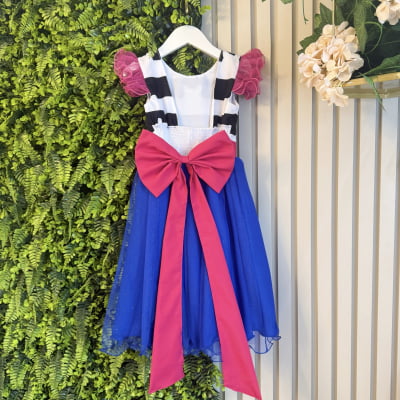 Vestido Infantil A Casa Mágica da Gabby Saia C/ Glitter Festas