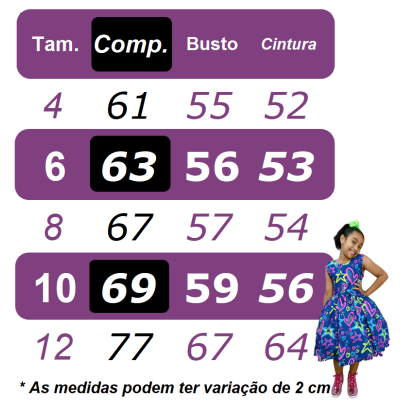 Vestido Infantil Barbie Azul Marinho Neon C/ Broche de Laço