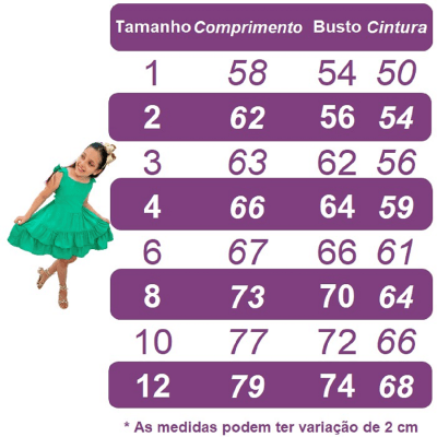 Vestido Infantil Azul Claro C/ Busto Nervura, em Poliéster