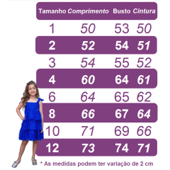 Vestido Infantil Azul Claro Saia C/ Babados e Glitter Daminha