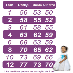Vestido Infantil Branco Saia Com Tule e Glitter Daminha