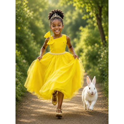 Vestido Infantil Longo Amarelo Luxo Daminhas Formaturas Vestido Infantil Longo Amarelo Luxo Daminhas Formaturas