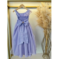 Vestido Infantil Longo Lilás Luxo Formaturas Daminhas