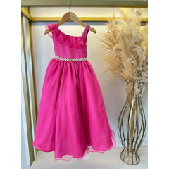Vestido Infantil Longo Pink Luxo Formaturas Daminhas