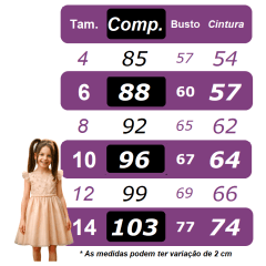 Vestido Infantil Longo Amarelo C/ Apliques e Renda Damas