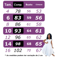 Vestido Infantil Branco C/ Busto Nervura Cinto Pérolas Damas