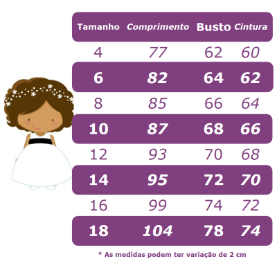 Vestido Infantil Branco Damas C/ Renda e Aplique de Flores
