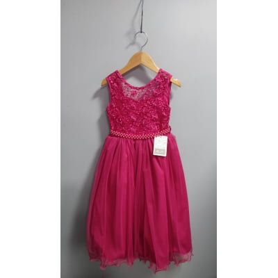 Vestido Infantil Longo Pink C/ Renda Casamentos Festas Vestido Infantil Longo Pink C/ Renda Casamentos Festas