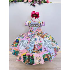 Vestido Infantil Bobbie Goods Festas Pinte e Lave + Canetinhas 12 Cores