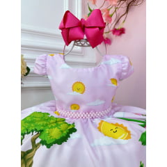 Vestido Infantil Moranguinho Baby Rosa Festas