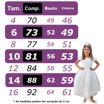 Vestido Infantil Branco Busto Nervura Daminhas Festas Luxo