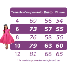 Vestido Infantil Rosa C/ Renda Luxo e Cinto de Pérolas Damas