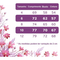 Vestido Infantil Rosa Florido Busto Nervura Cinto de Pérolas